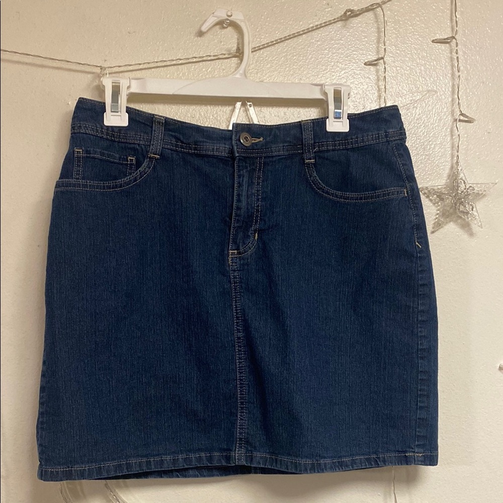 St. John's Bay Denim Mini Skort/Skirt